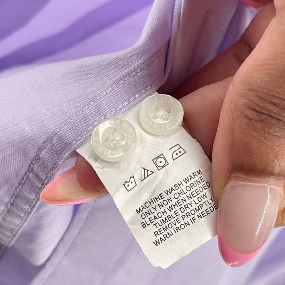 Vince Camuto Men’s Slim Fit Button Down Shirt – Lilac Purple – 15.5 32/33 - Picture 10 of 12